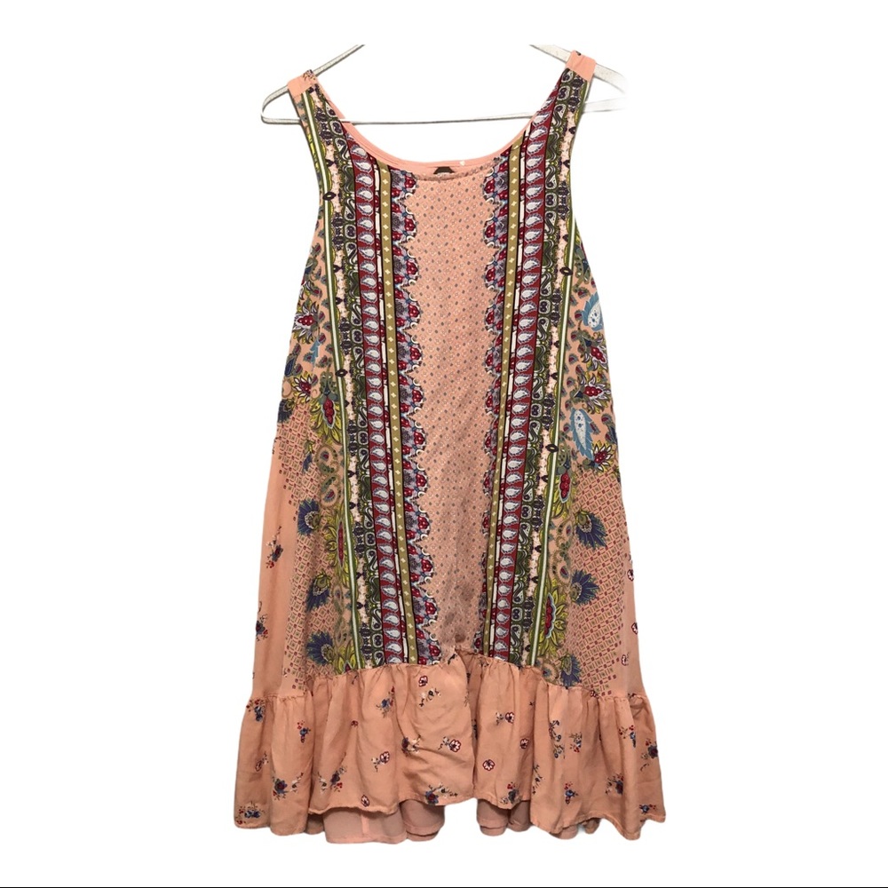 Floral Paisley Print Boho Tunic
